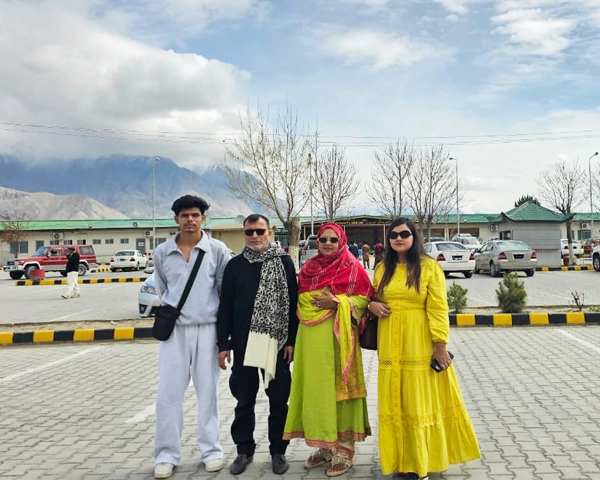 Client from Bangladesh at Skardu Airport