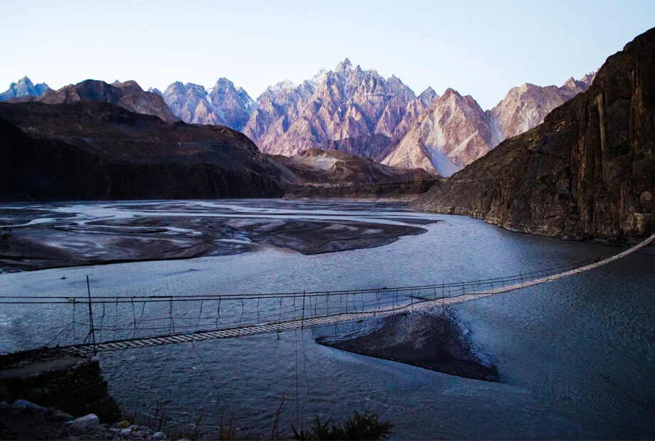 Passu Cones and Hussaini Bridge