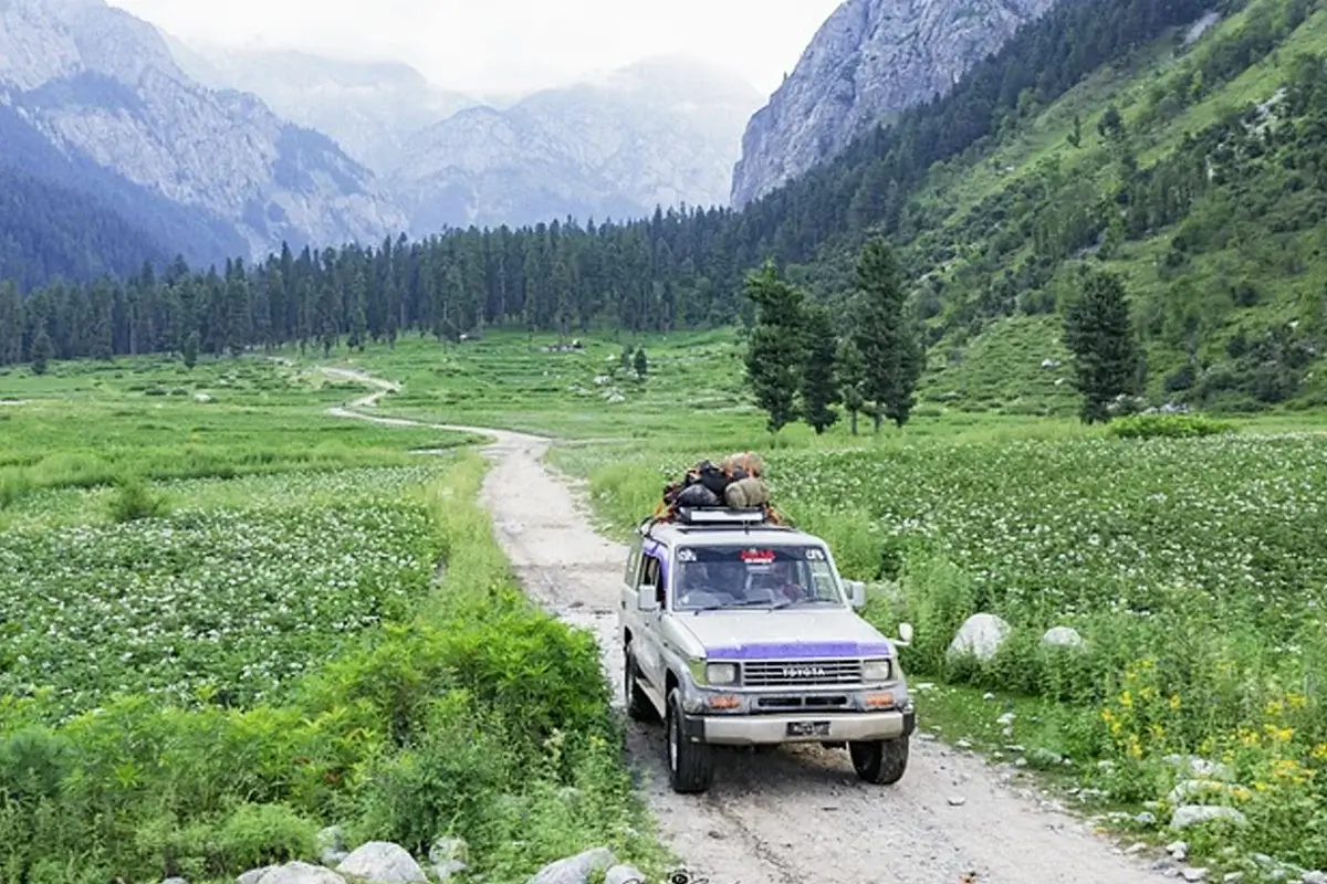 Jeep track beyond Thal village on the route into Kumrat Valley