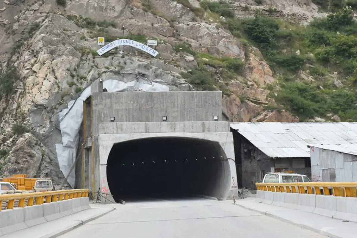 Lowari Tunnel entrance on the road between Dir and Chitral