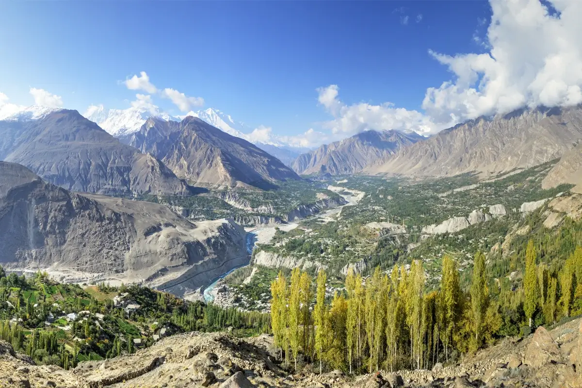 Sunrise over Rakaposhi and Ladyfinger Peak from Eagle's Nest, Duikar, Hunza