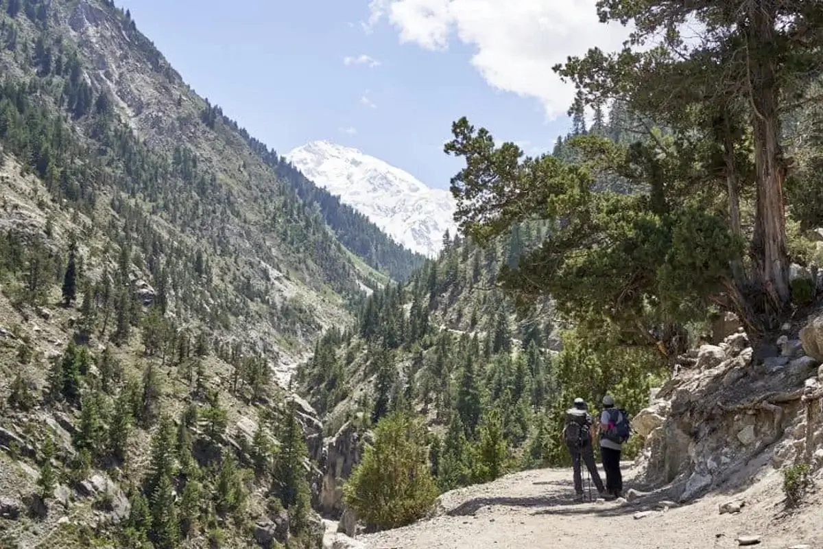 Tato village where the jeep track ends and the walk to Fairy Meadows begins
