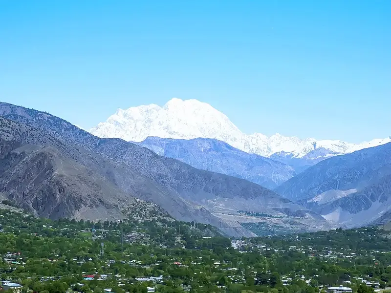 Tirich Mir peak seen from Chitral town, Khyber Pakhtunkhwa