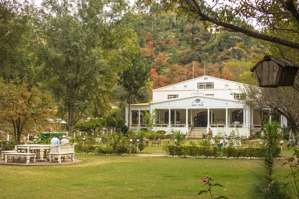 White Palace at Marghazar, summer residence of the Wali of Swat
