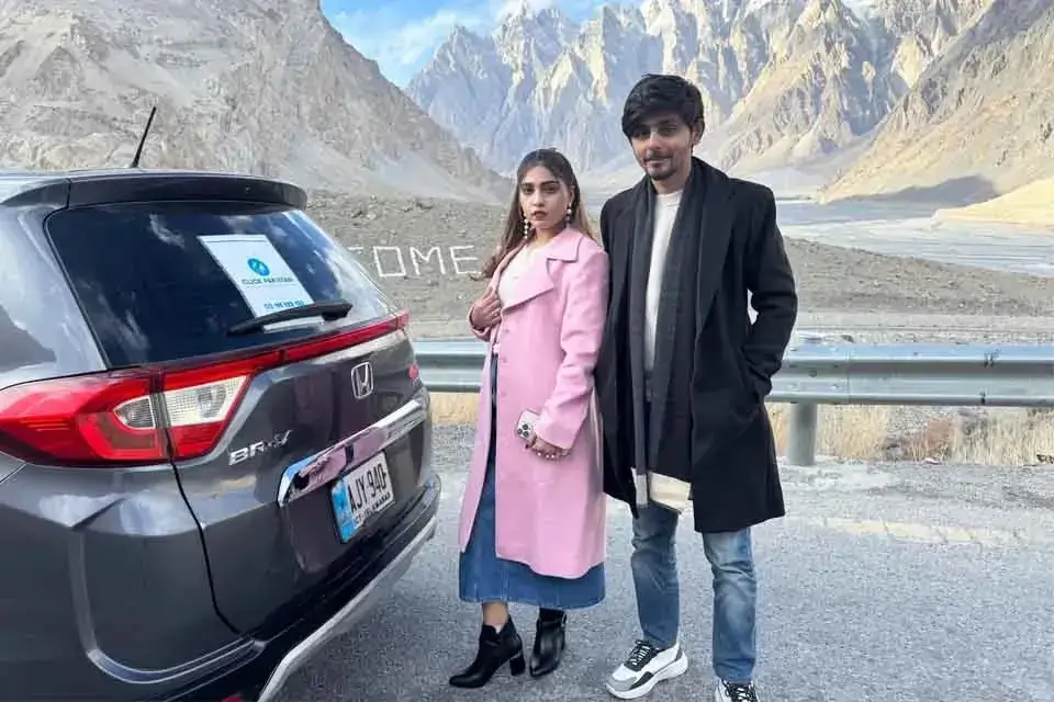 Couple on a honeymoon tour to Hunza Valley