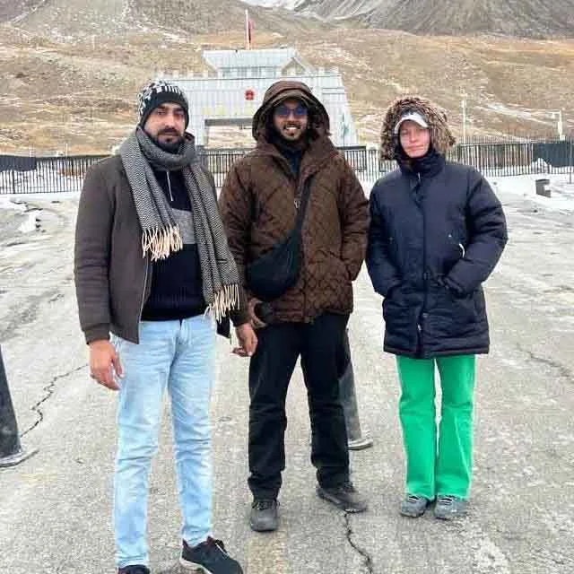 Foreign couple at Khunjerab Pass, Hunza Valley