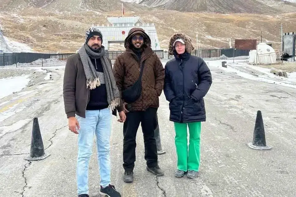 Foreign couple at Khunjerab Pass, Hunza Valley