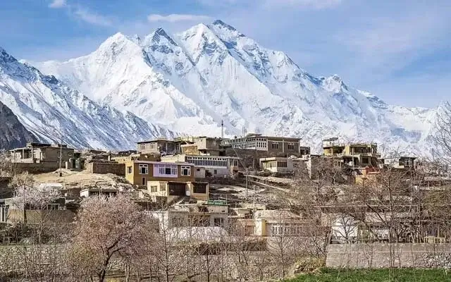 Karimabad village with Rakaposhi peak behind, Hunza Valley