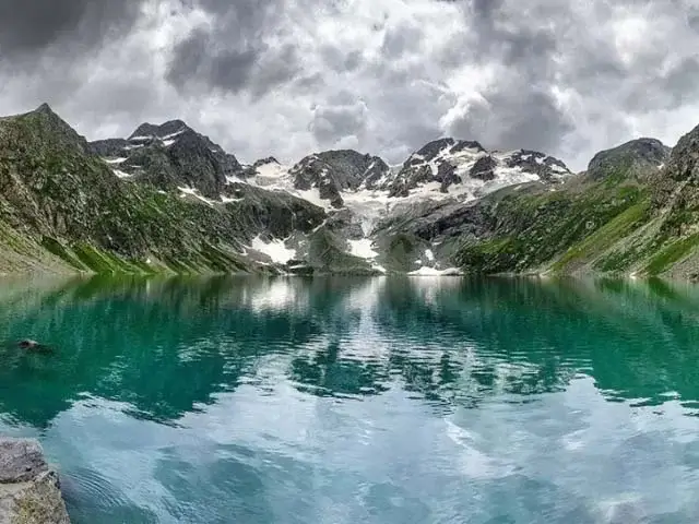 Katora Lake at 3,500 metres above Jahaz Banda meadow, Kumrat