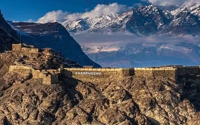 Skardu valley and the Indus river seen from Kharpocho Fort, Baltistan