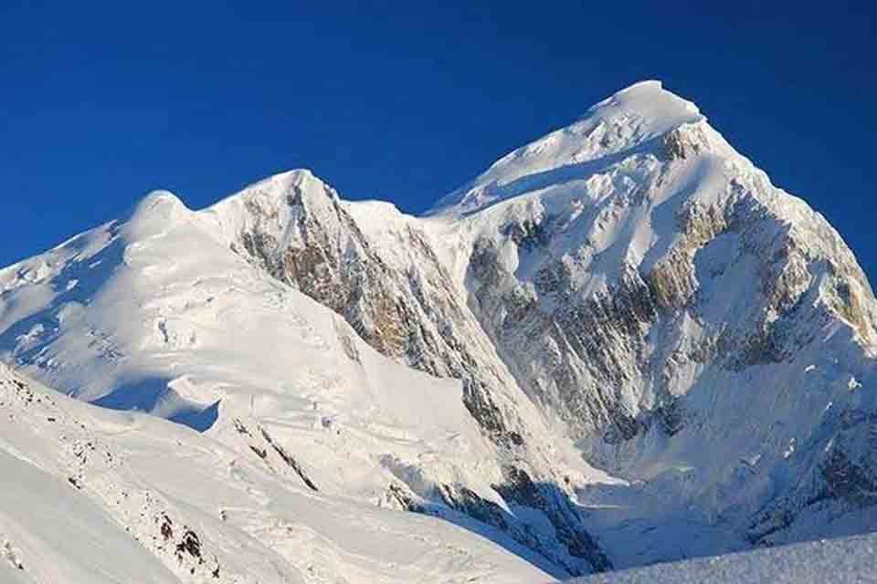 Tirich Mir peak above Chitral town in the Hindu Kush range