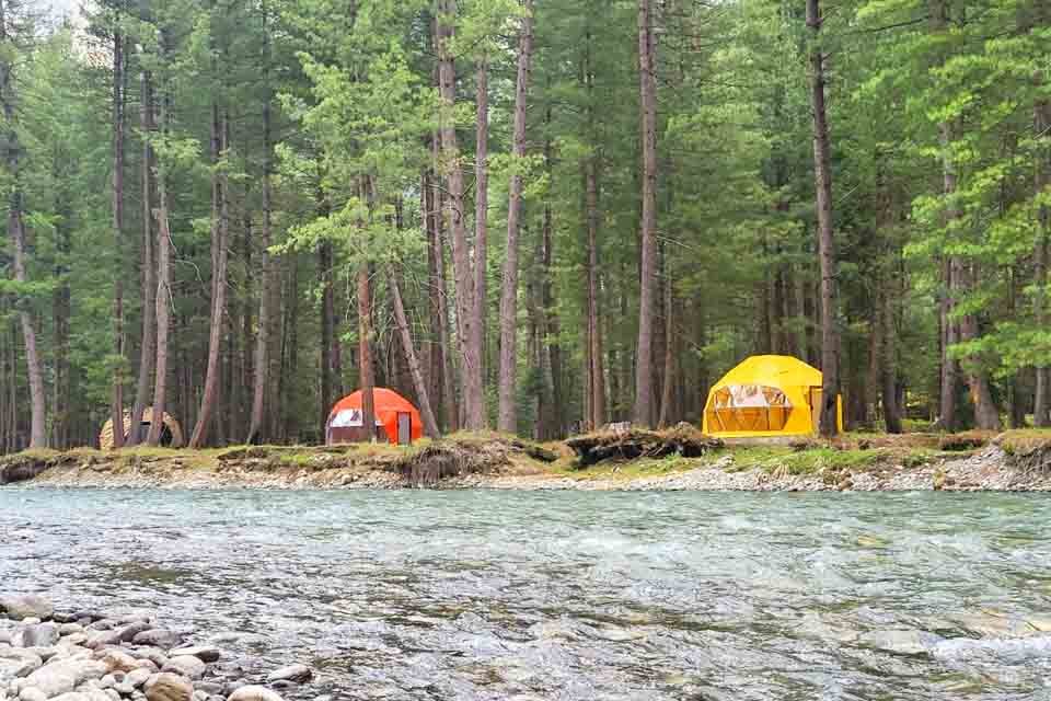 Camping accommodation in Kumrat Valley forest
